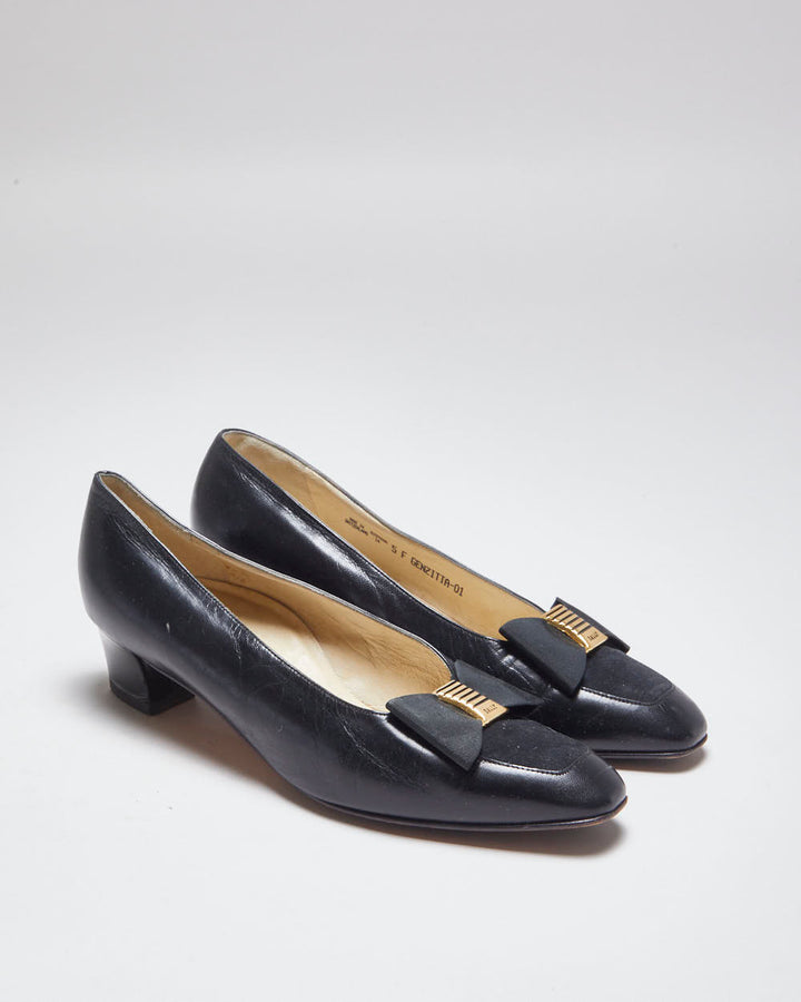 Bally Leather Heeled Loafers- UK5