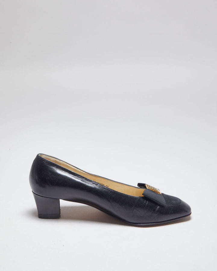 Bally Leather Heeled Loafers- UK5
