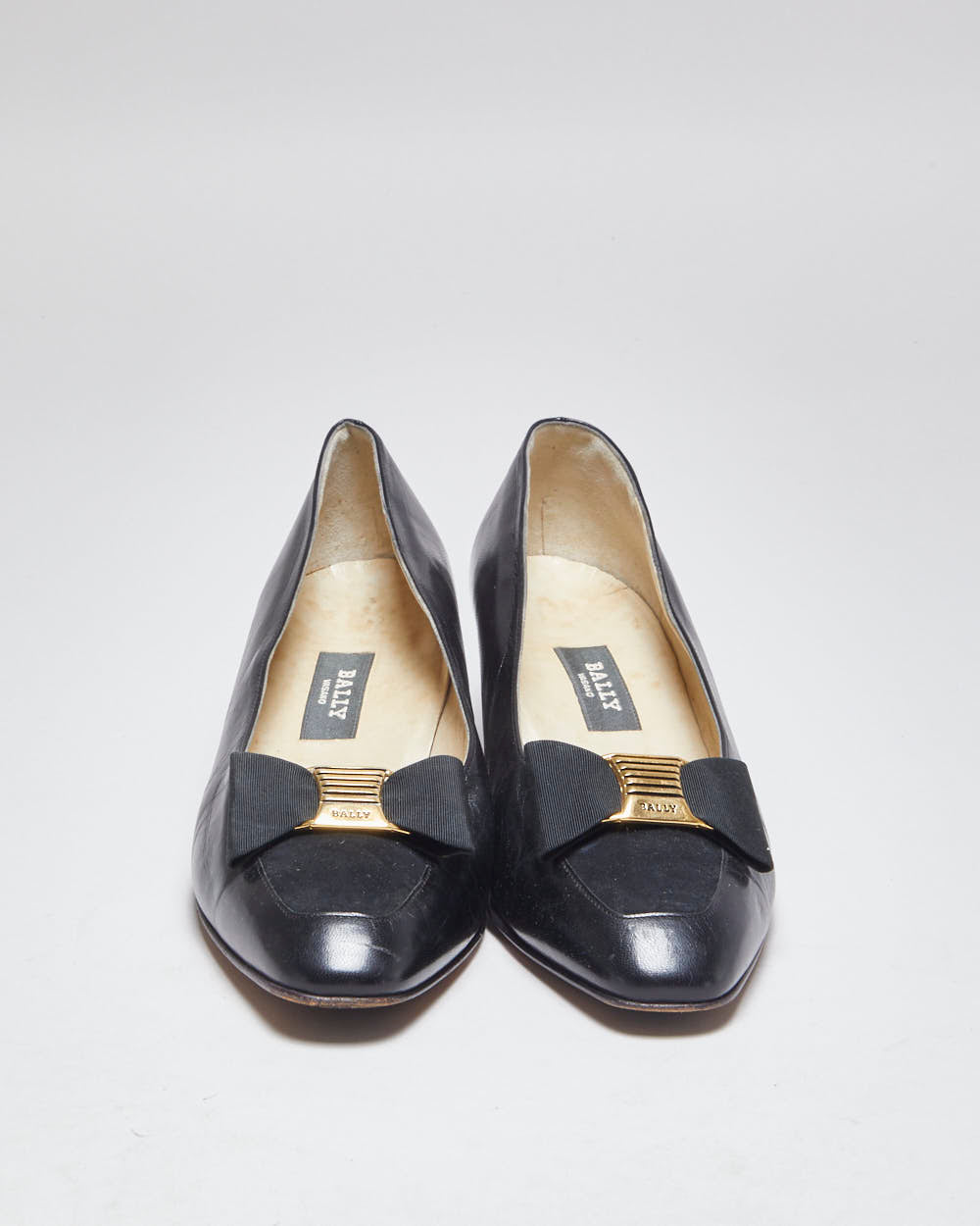 Bally Leather Heeled Loafers- UK5