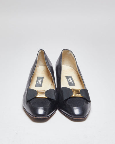 Bally Leather Heeled Loafers- UK5
