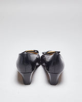 Bally Leather Heeled Loafers- UK5