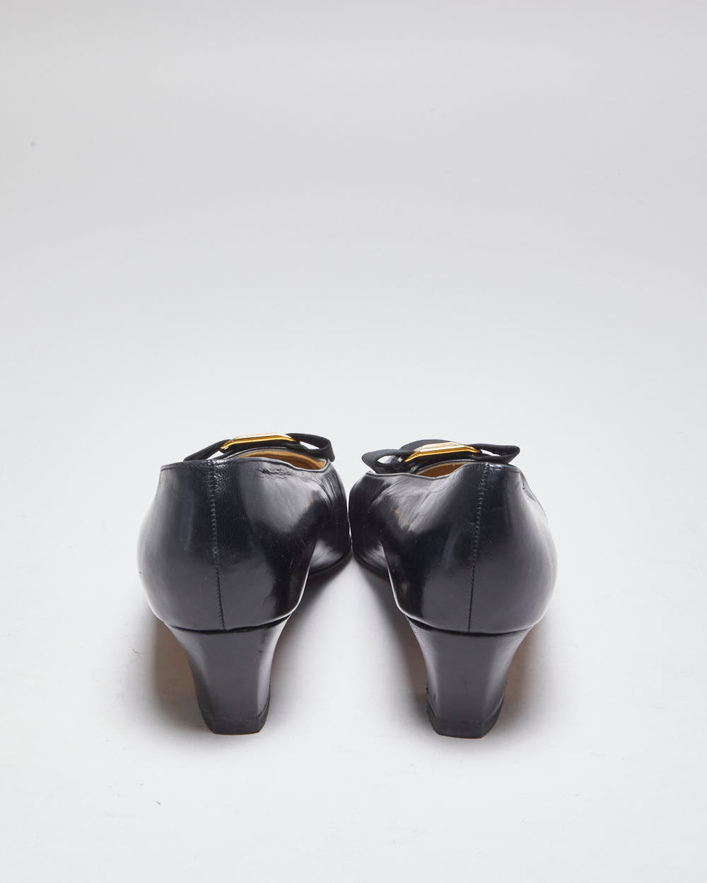 Bally Leather Heeled Loafers- UK5
