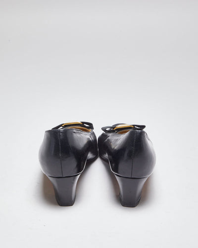 Bally Leather Heeled Loafers- UK5