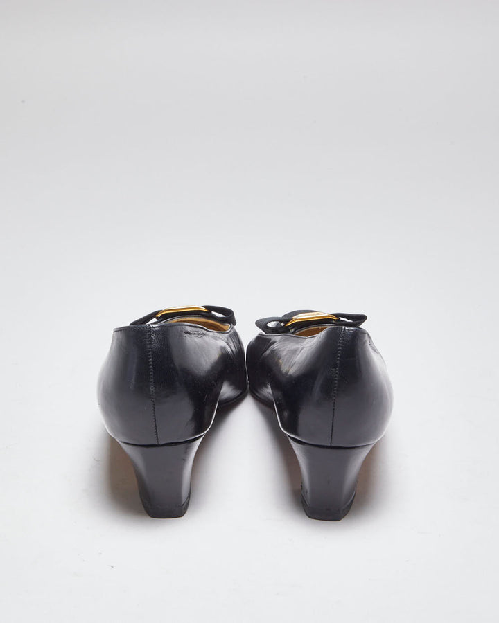 Bally Leather Heeled Loafers- UK5