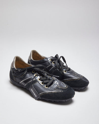 Deadstock Geox Respira Black Trainers - UK6