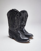 Vintage Black Cowboy Boots - UK7.5
