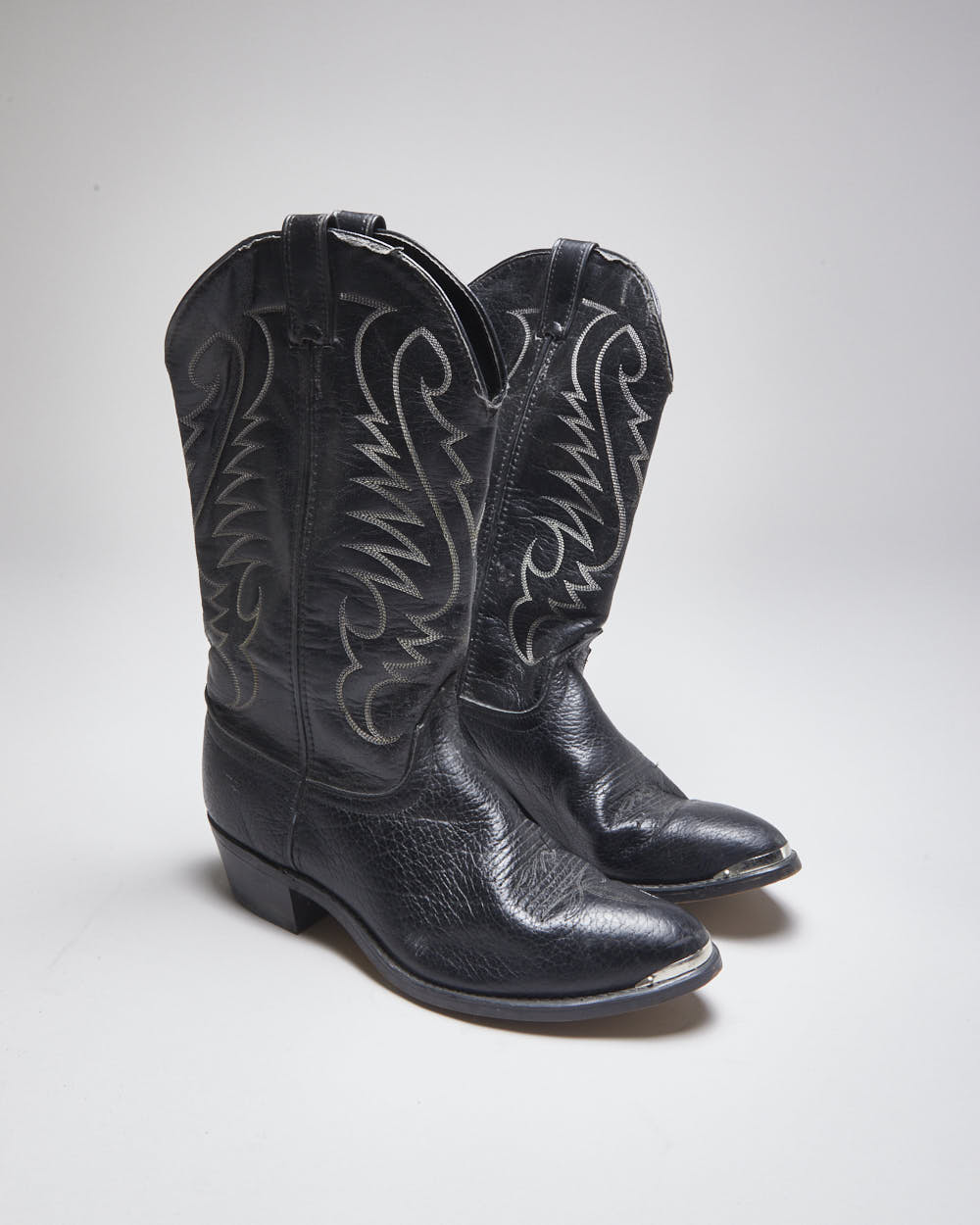 Vintage Black Cowboy Boots - UK7.5