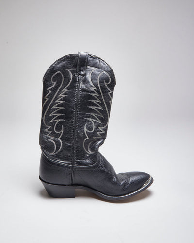 Vintage Black Cowboy Boots - UK7.5