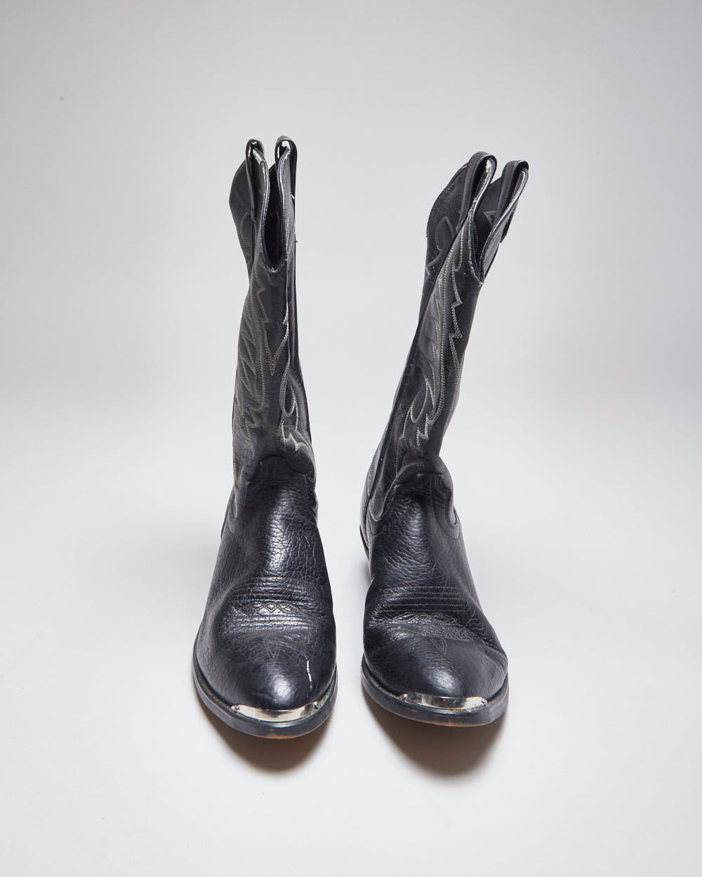 Vintage Black Cowboy Boots - UK7.5