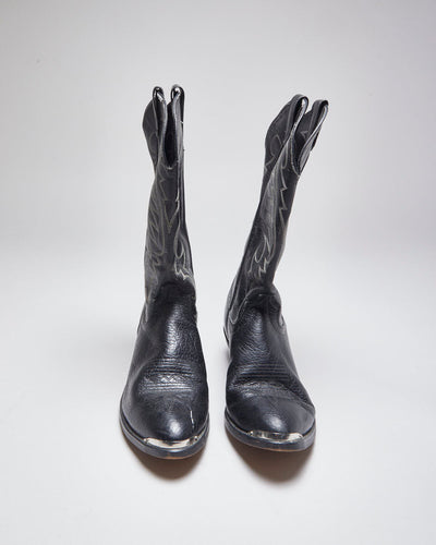 Vintage Black Cowboy Boots - UK7.5