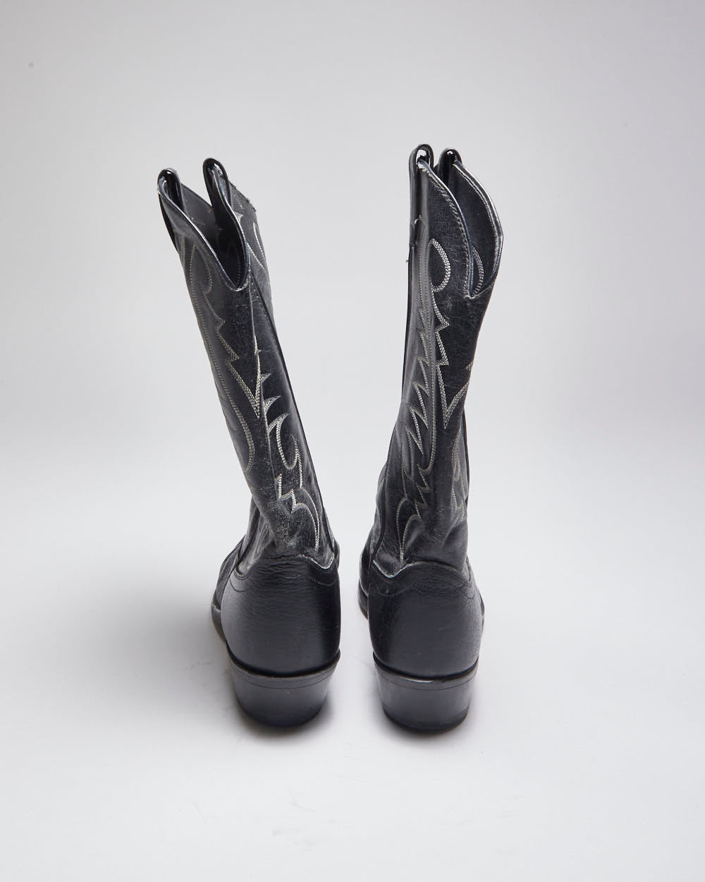 Vintage Black Cowboy Boots - UK7.5
