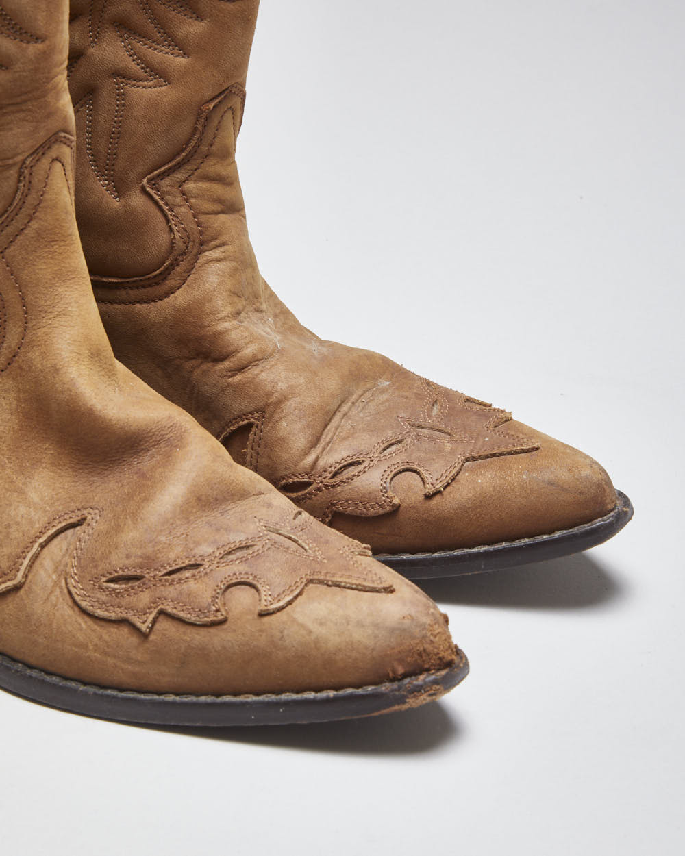Vintage Guess Brown Cowboy Boots - UK5.5