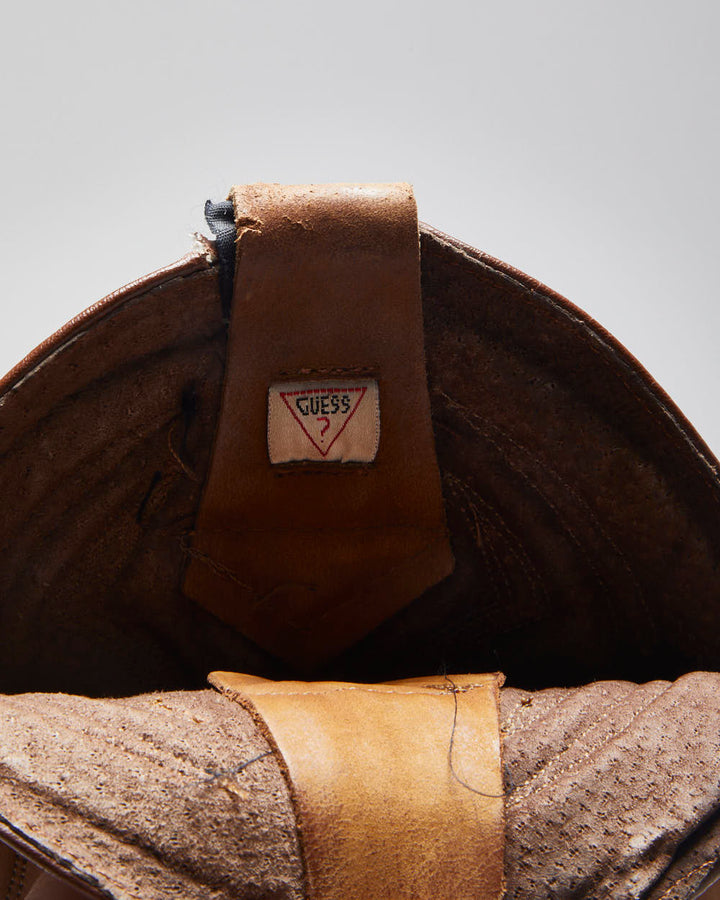 Vintage Guess Brown Cowboy Boots - UK5.5