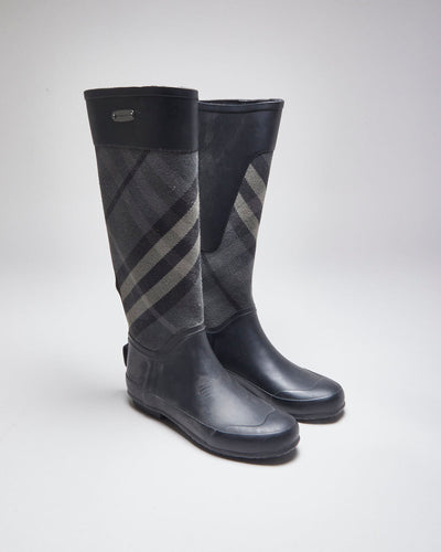 Burberry Black Wellington Boots - UK3