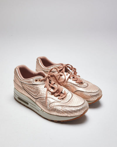 Nike Air Max Pink Faux Croc Trainers - UK4