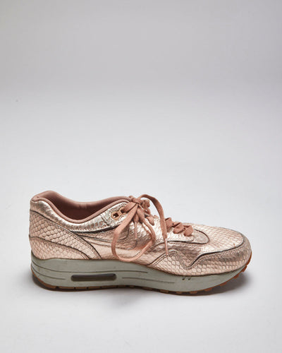 Nike Air Max Pink Faux Croc Trainers - UK4