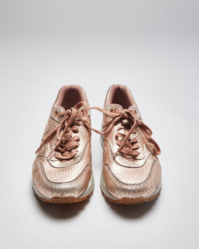 Nike Air Max Pink Faux Croc Trainers - UK4