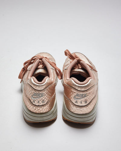Nike Air Max Pink Faux Croc Trainers - UK4