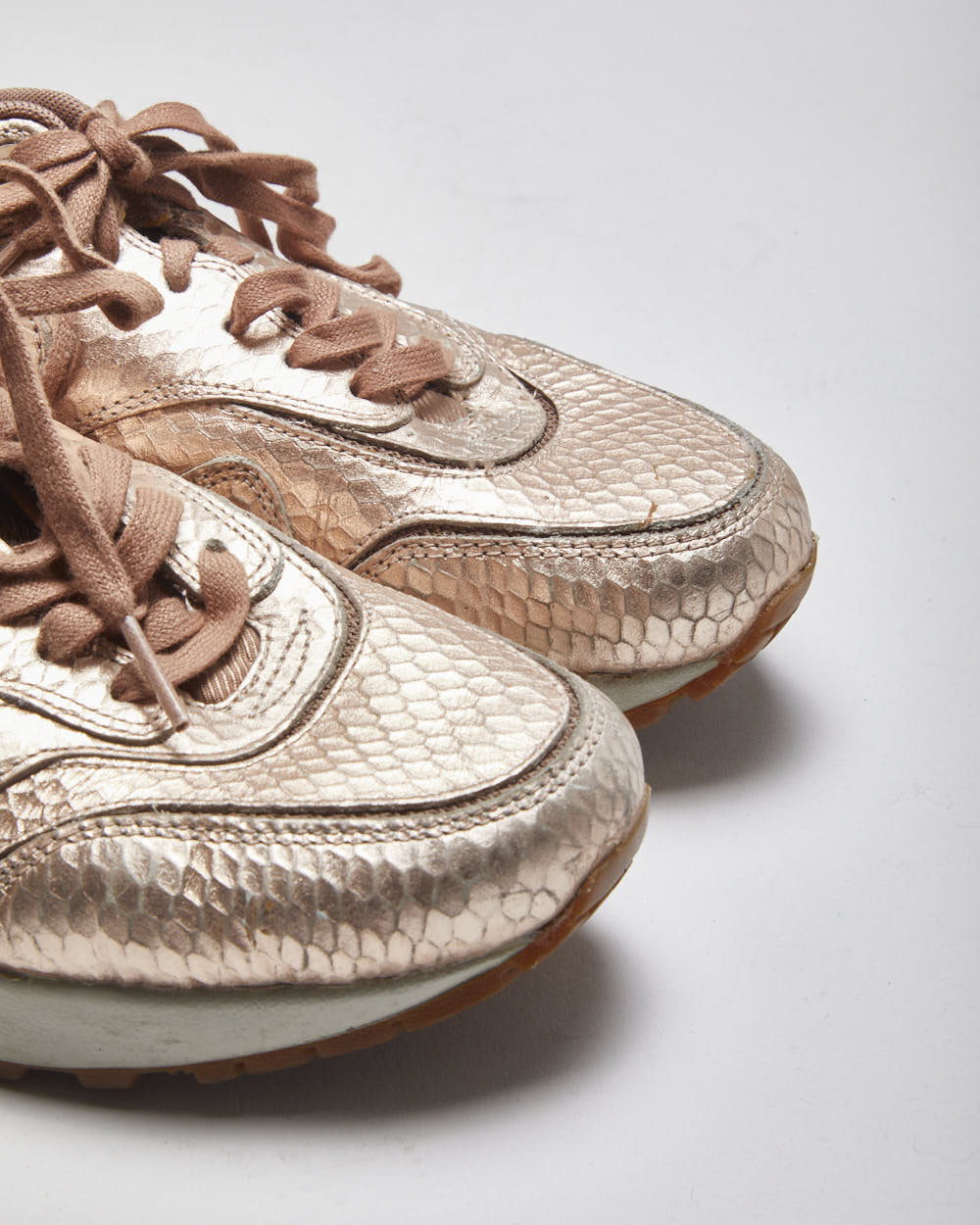 Nike Air Max Pink Faux Croc Trainers - UK4
