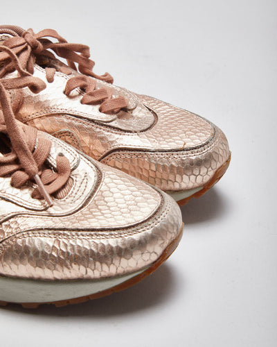 Nike Air Max Pink Faux Croc Trainers - UK4