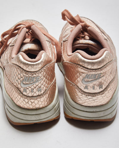 Nike Air Max Pink Faux Croc Trainers - UK4