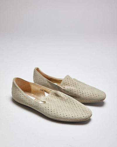 Jimmy Choo Studded Suede Loafers - UK5.5