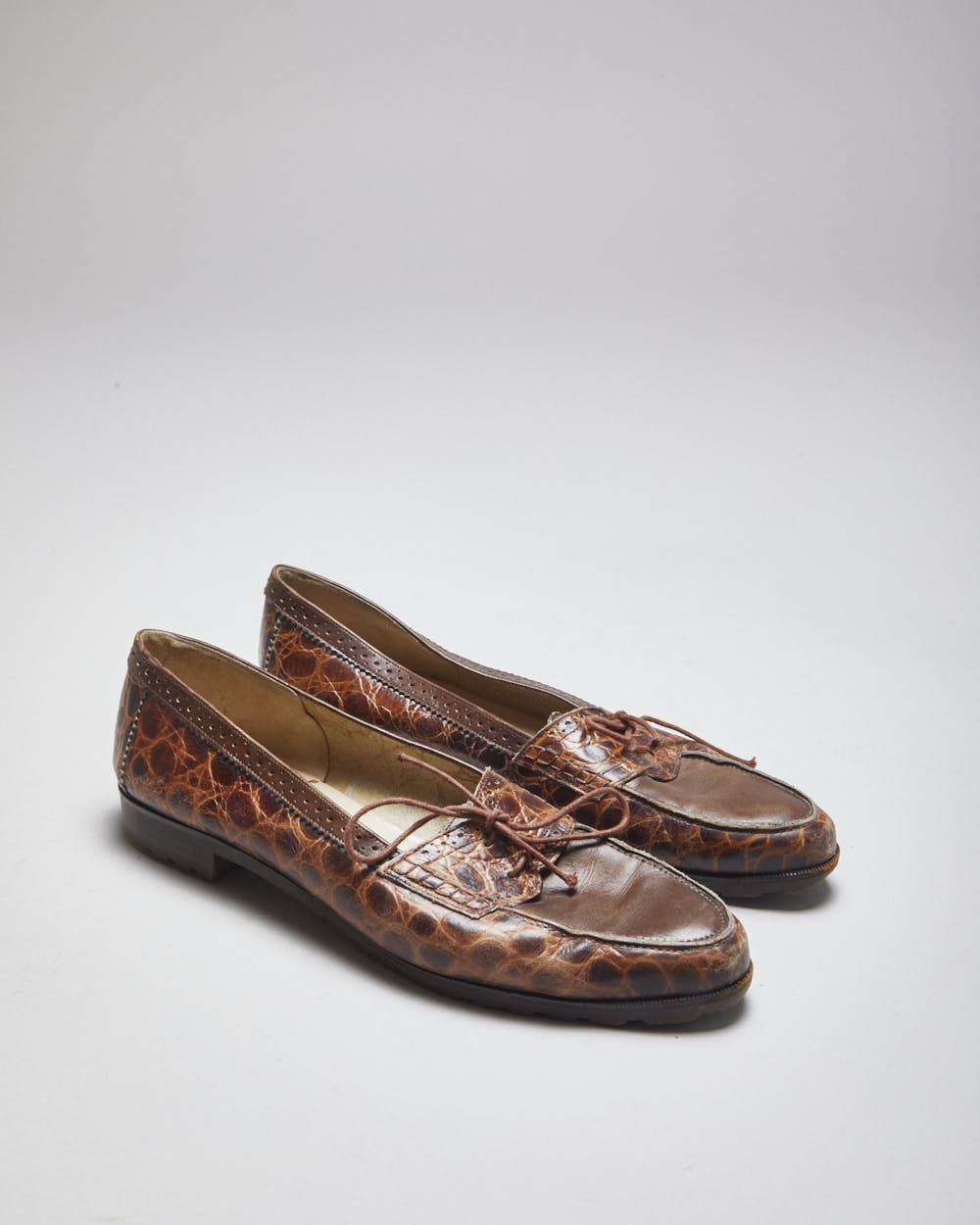 Salvatore Ferragamo Brown Leather Loafers - UK6