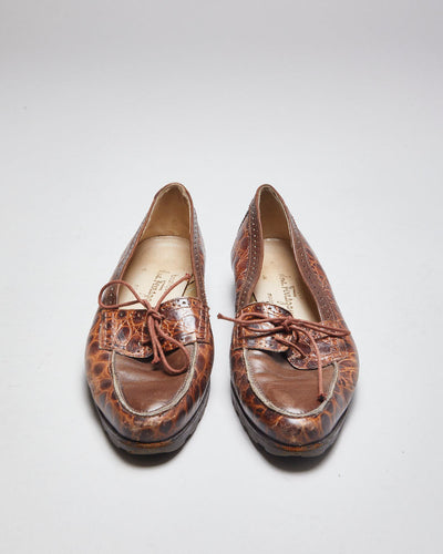 Salvatore Ferragamo Brown Leather Loafers - UK6