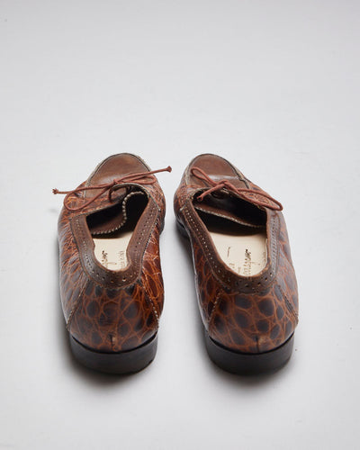 Salvatore Ferragamo Brown Leather Loafers - UK6