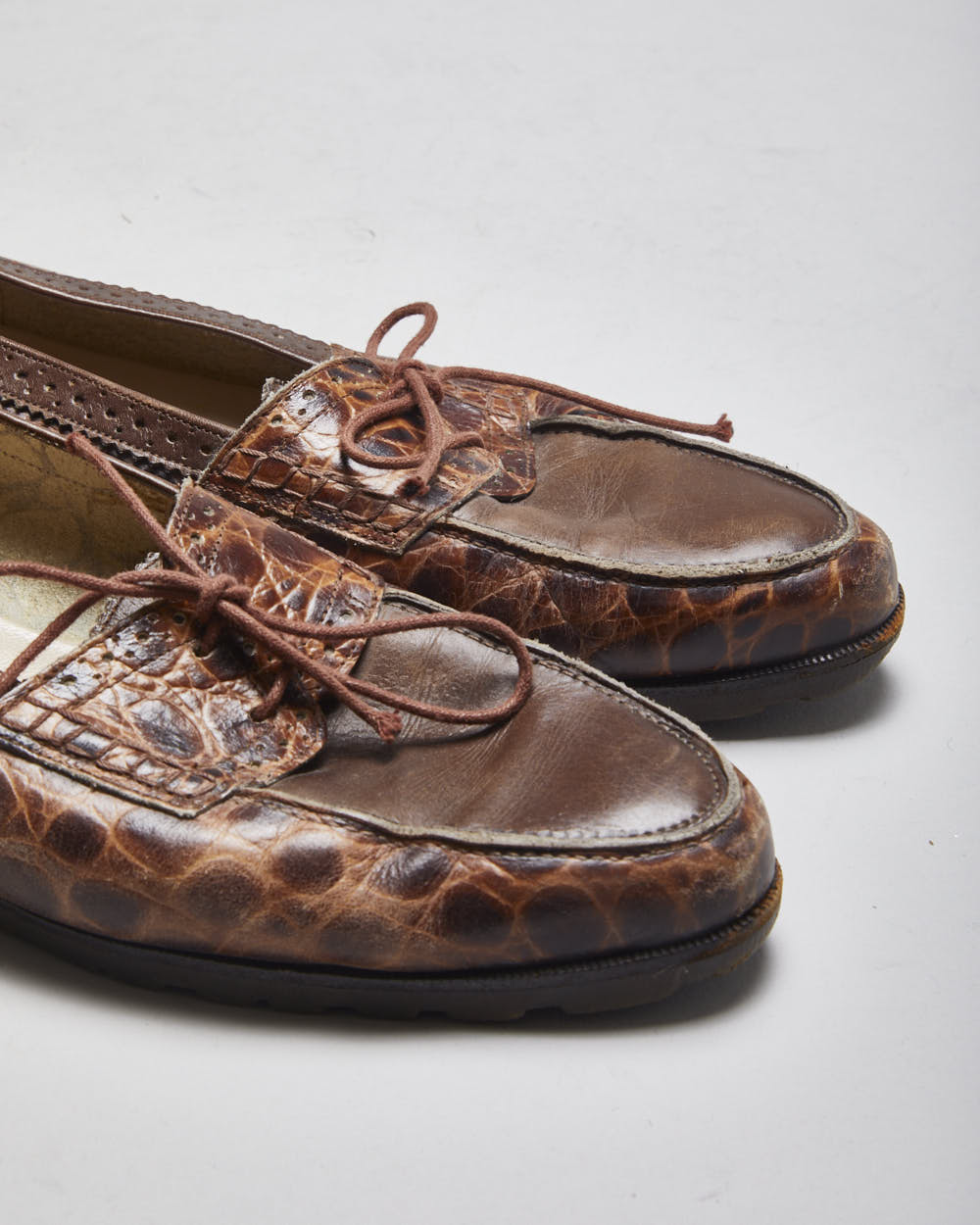 Salvatore Ferragamo Brown Leather Loafers - UK6