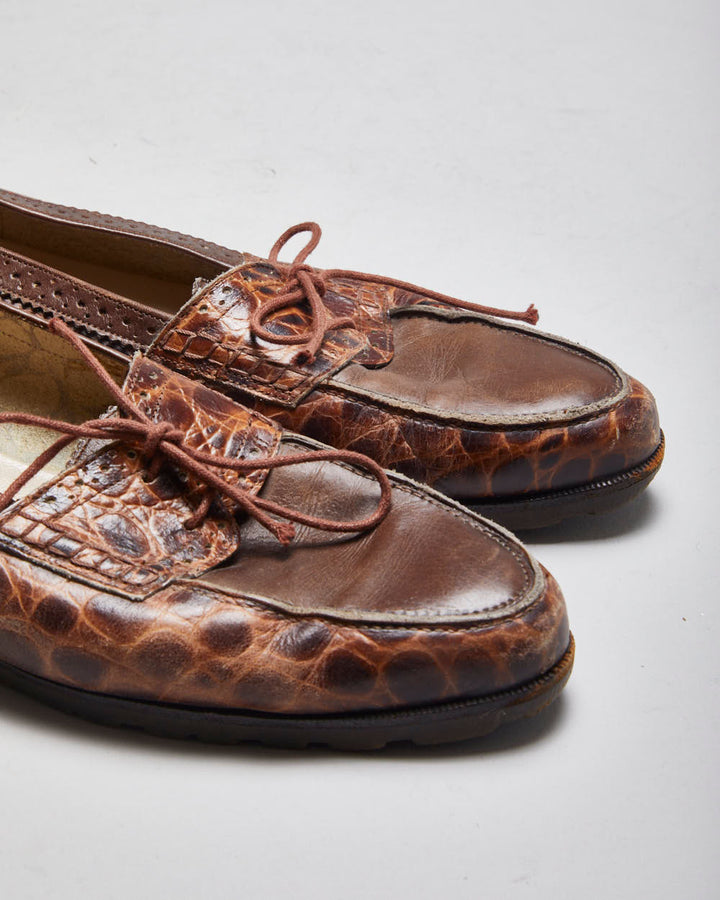 Salvatore Ferragamo Brown Leather Loafers - UK6