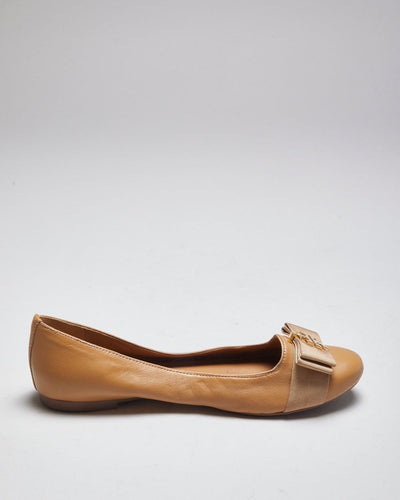 Tory Burch Brown Ballet Pumps - UK6