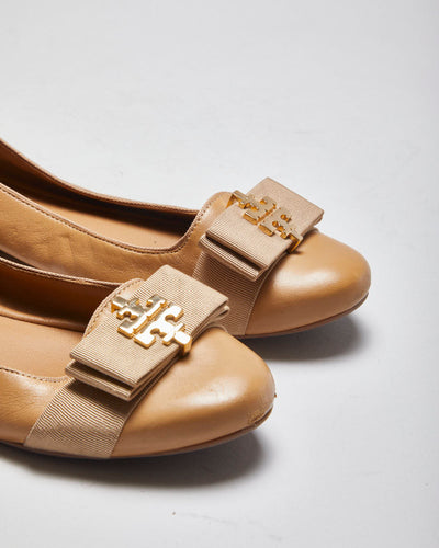 Tory Burch Brown Ballet Pumps - UK6