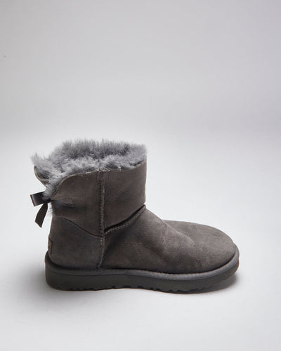 Ugg Grey Sherpa Lined Boots - UK6