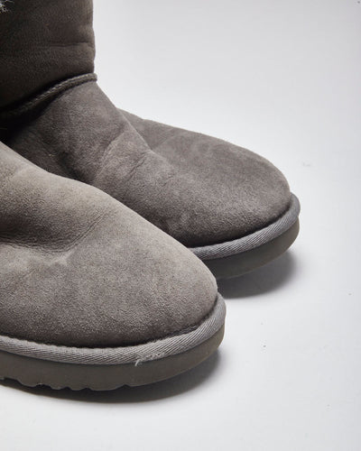Ugg Grey Sherpa Lined Boots - UK6