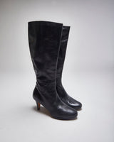 Cole Hann x Nike Air Black Leather Heeled Boots - UK4