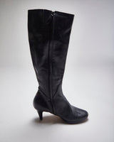 Cole Hann x Nike Air Black Leather Heeled Boots - UK4
