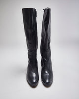 Cole Hann x Nike Air Black Leather Heeled Boots - UK4