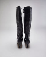 Cole Hann x Nike Air Black Leather Heeled Boots - UK4