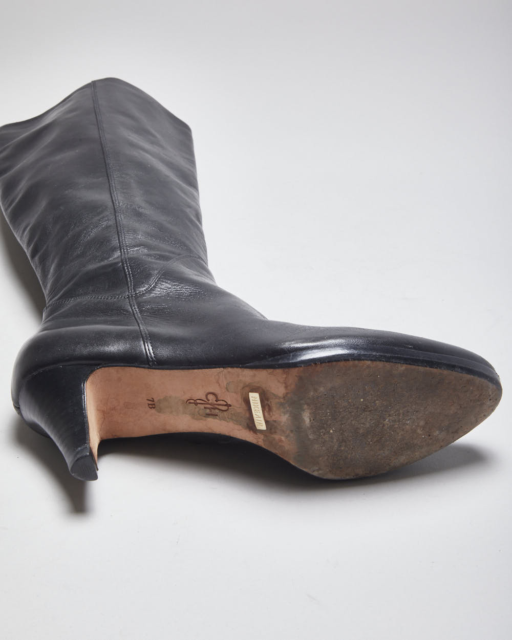 Cole Hann x Nike Air Black Leather Heeled Boots - UK4
