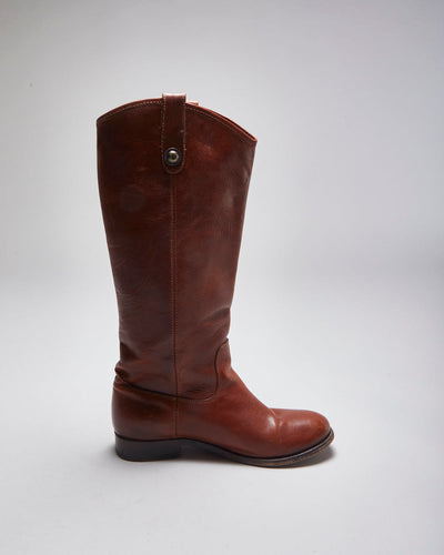 Vintage Frye Brown Leather Boots - UK5.5