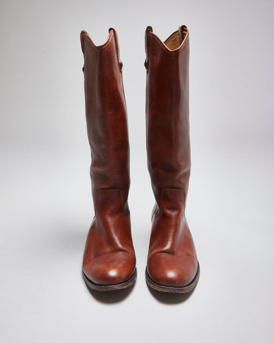 Vintage Frye Brown Leather Boots - UK5.5