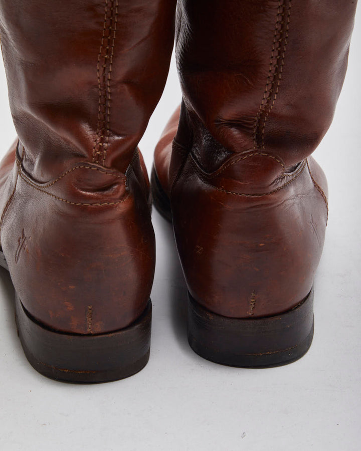 Vintage Frye Brown Leather Boots - UK5.5