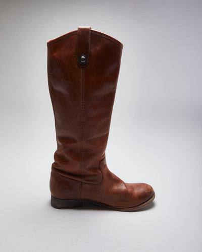 Vintage Frye Brown Leather Boots - UK5.5