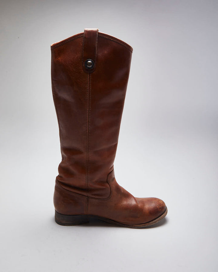 Vintage Frye Brown Leather Boots - UK5.5