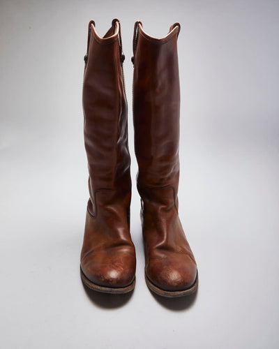 Vintage Frye Brown Leather Boots - UK5.5