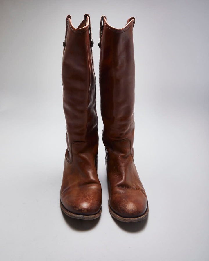 Vintage Frye Brown Leather Boots - UK5.5