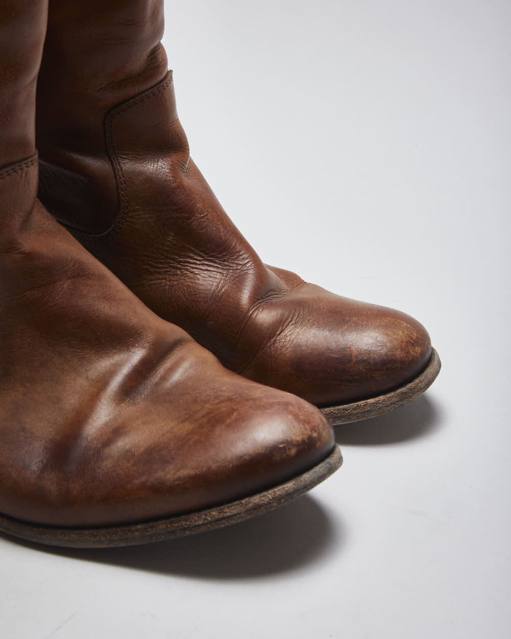 Vintage Frye Brown Leather Boots - UK5.5