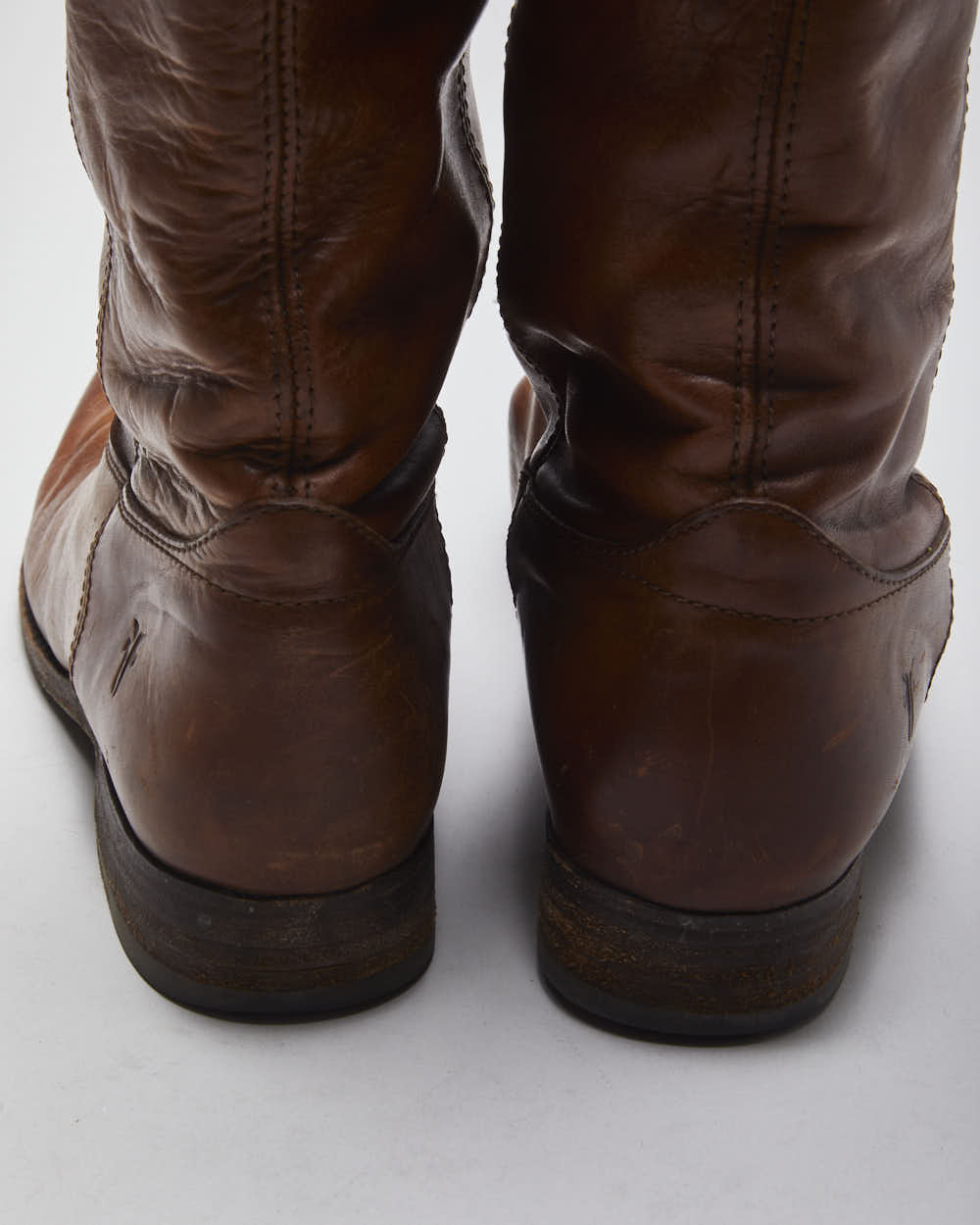 Vintage Frye Brown Leather Boots - UK5.5