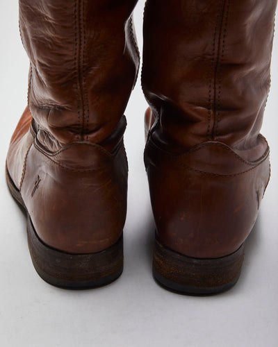 Vintage Frye Brown Leather Boots - UK5.5